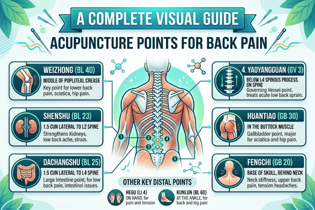 Acupuncture Points for Back Pain: A Complete Visual Guide