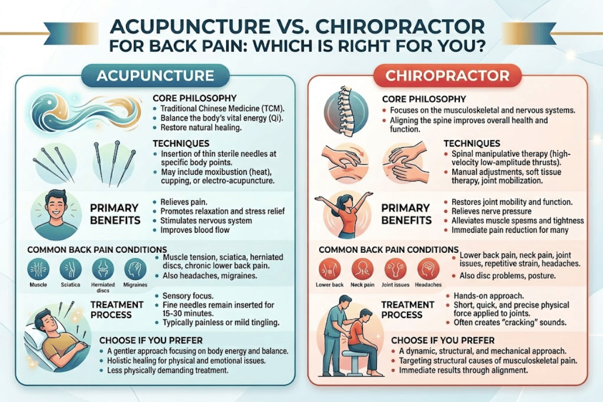 Acupuncture vs Chiropractor for Back Pain: Which Is Right for You?