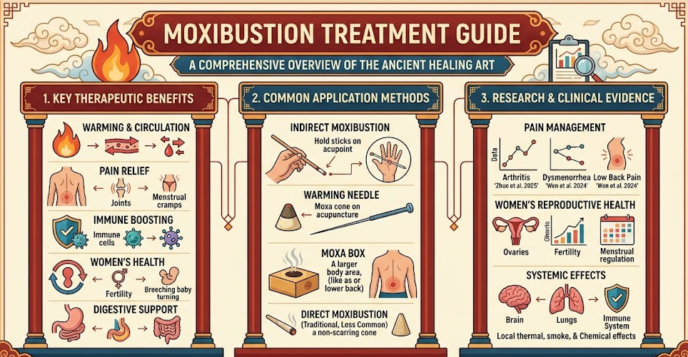 Moxibustion Treatment Guide — Benefits, Techniques & Clinical Evidence
