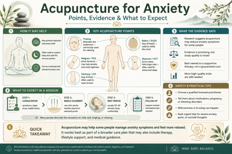 Acupuncture for Anxiety: Points, Evidence & What to Expect
