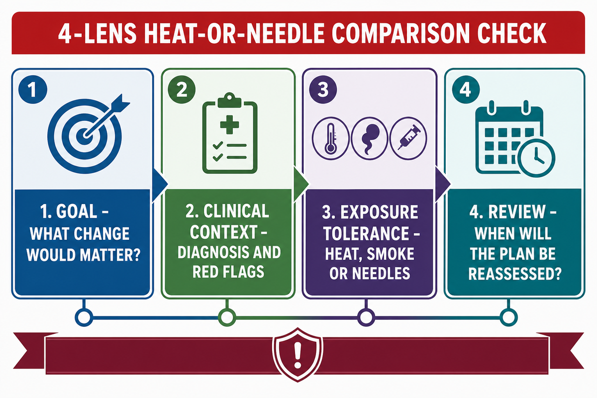 The 4-Lens Heat-or-Needle Comparison Check — Tong Ren Tang